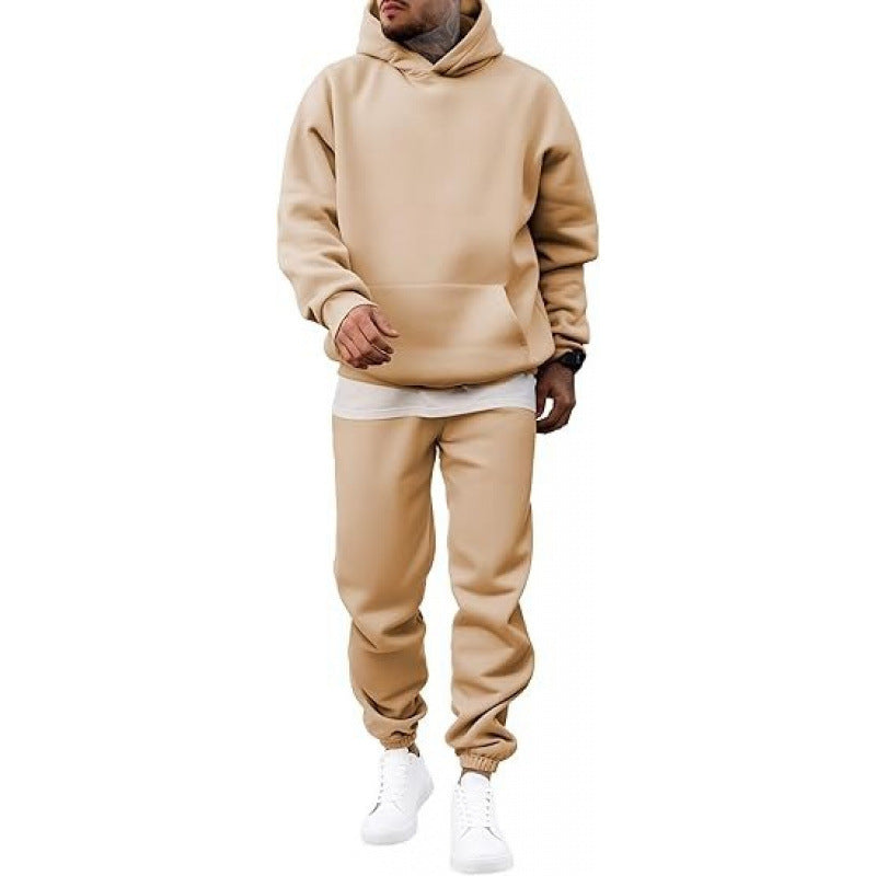 Men's Two Piece Set Sporty Hoodie and Jogger – Relaxed Fleece Lined