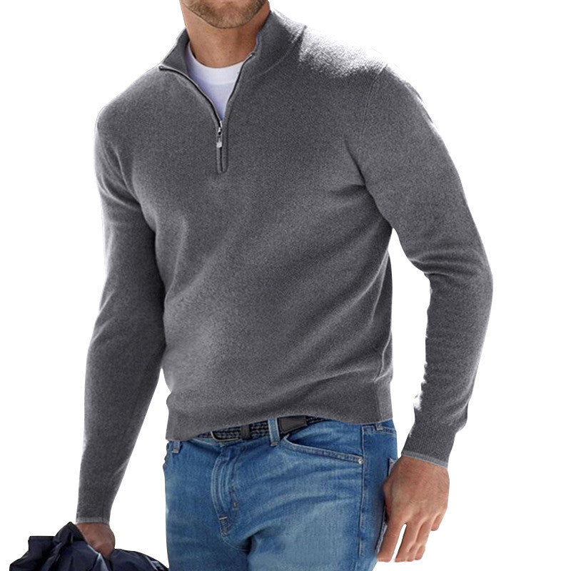 Men's Cashmere Blend Cardigan – Classic Long Sleeve Knit Sweater