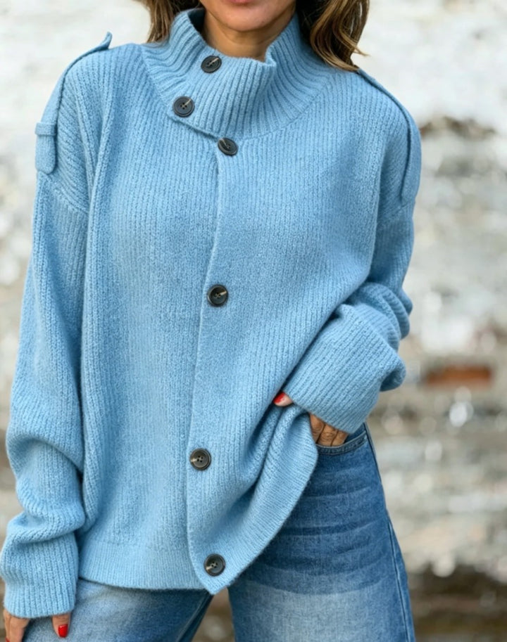 Women's Knitted Cardigan Sweater Coat – Turtleneck Regular Fit