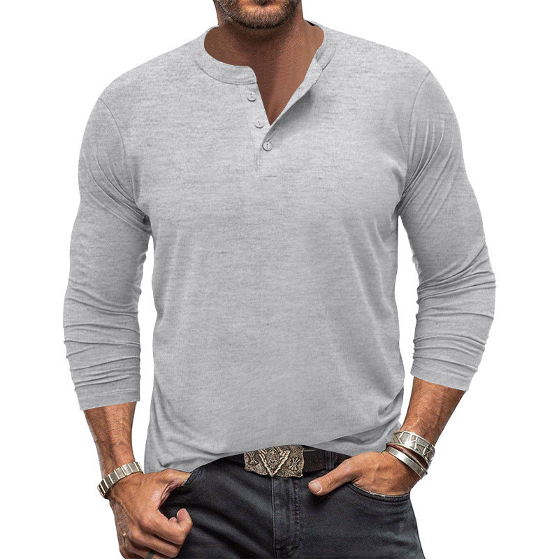 Men's Long Sleeve Slim Fit T-Shirt – Classic Crew Neck Pullover