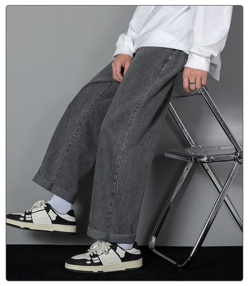 Men's Straight-Leg Denim Trouser in Cotton – Modern Slimming Fit