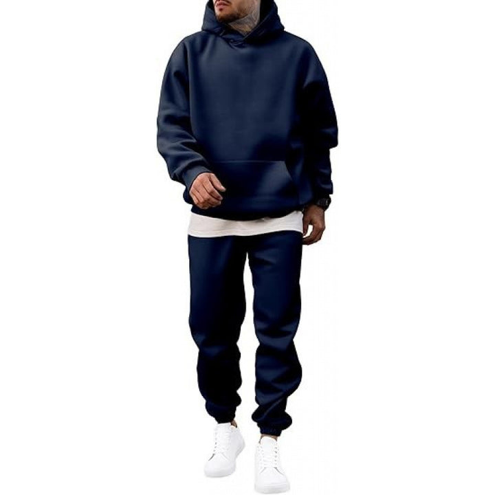 Men's Two Piece Set Sporty Hoodie and Jogger – Relaxed Fleece Lined