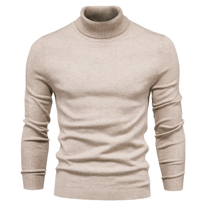 Men's Knit Turtleneck Sweater – Slim Fit Wool Blend Pullover
