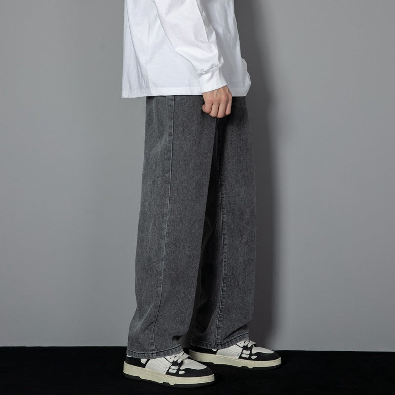 Men's Straight-Leg Denim Trouser in Cotton – Modern Slimming Fit