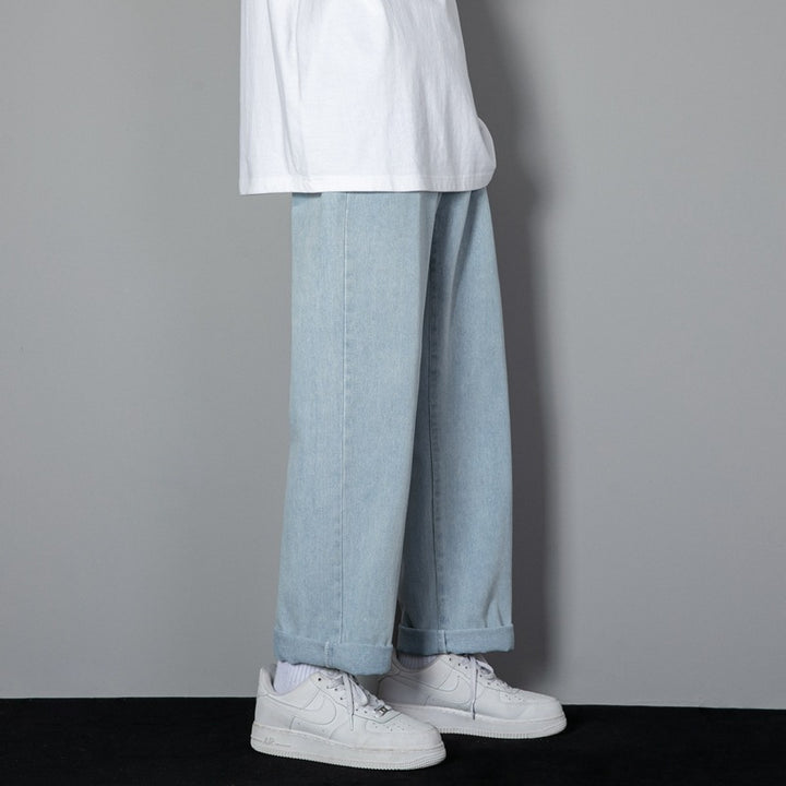 Men's Straight-Leg Denim Trouser in Cotton – Modern Slimming Fit