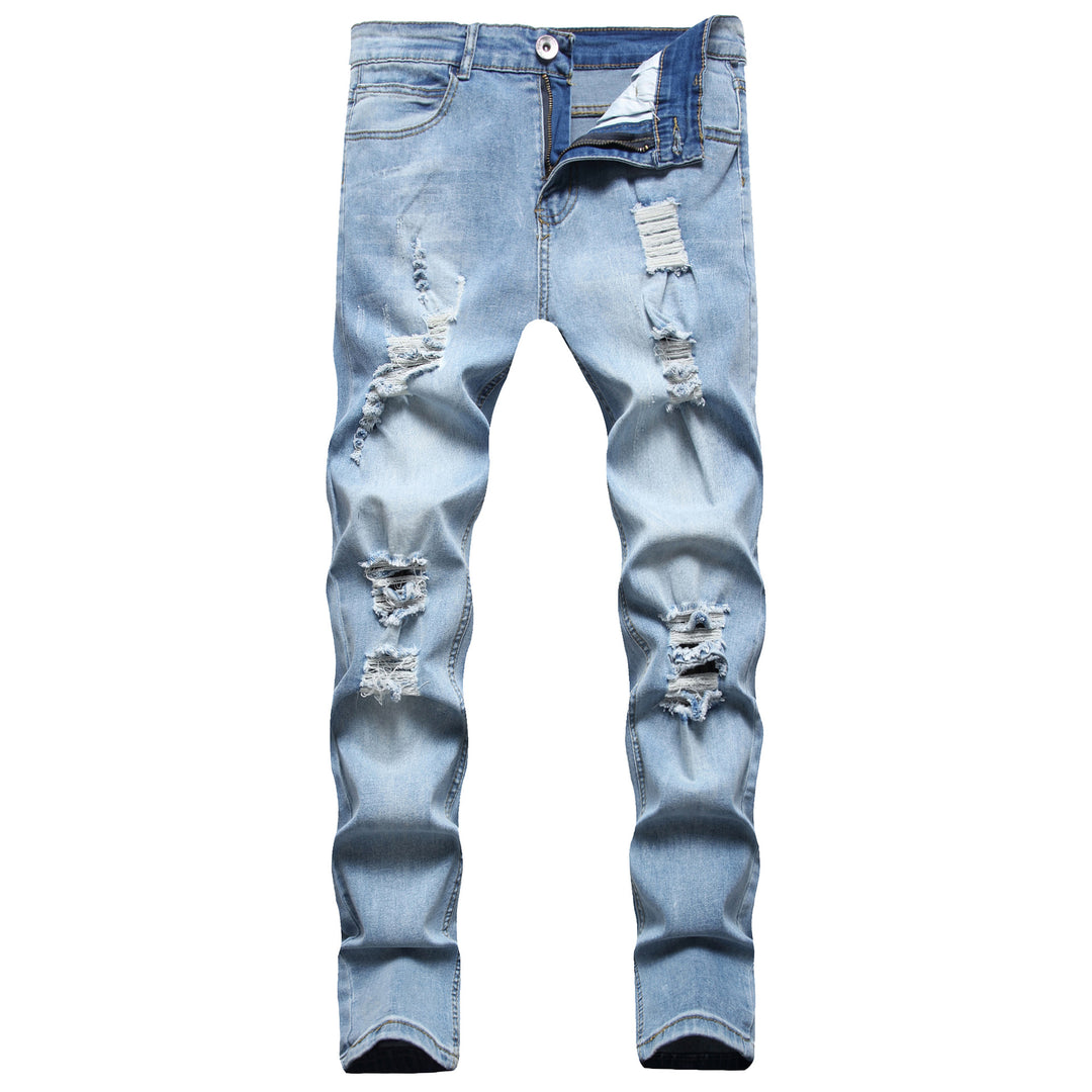 Men's Skinny Fit Cotton Denim Trouser – Micro-Stretch, Matte Finish