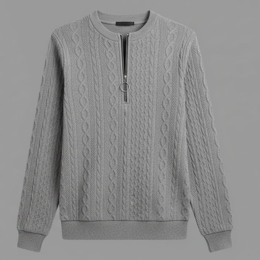 Quilted Women's Hoodie – Plush Pullover with Zipper Detail