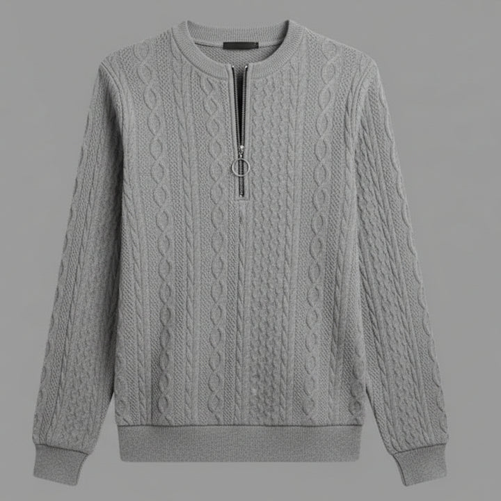 Quilted Women's Hoodie – Plush Pullover with Zipper Detail