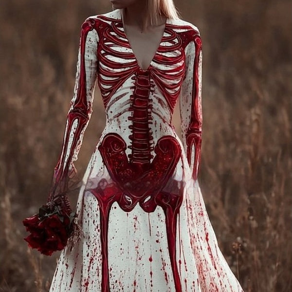 Halloween Witch Maxi Dress – Women's Digital Print A-Line