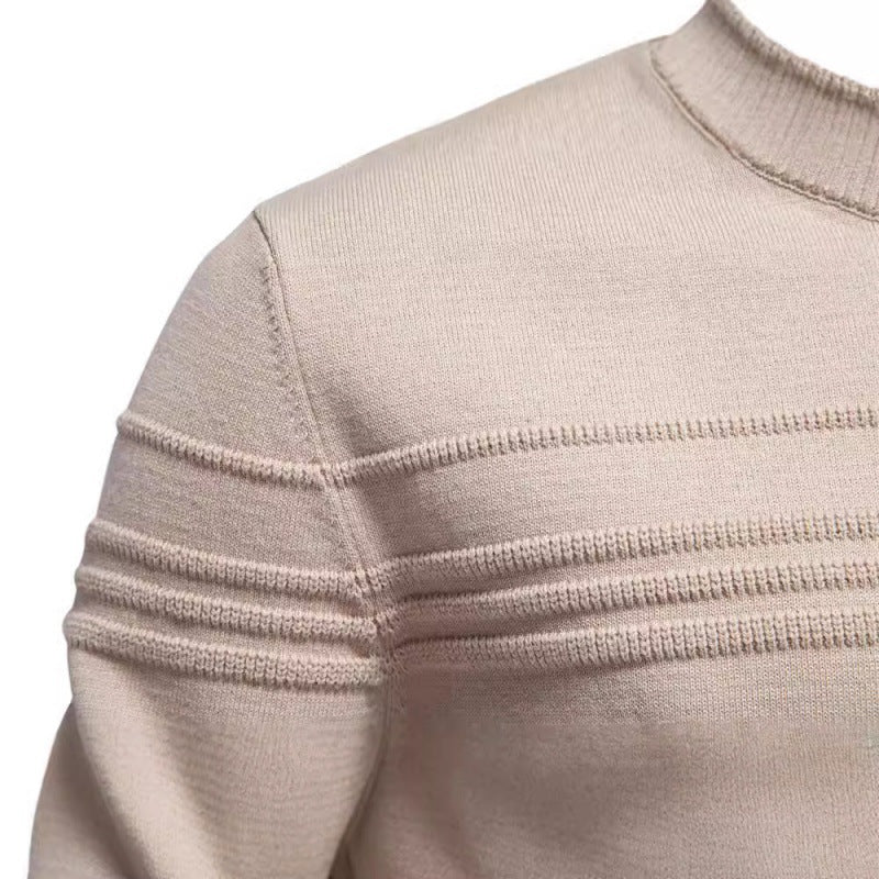 Cotton Men's Pullover Sweater – Slim Fit Crew Neck Knit