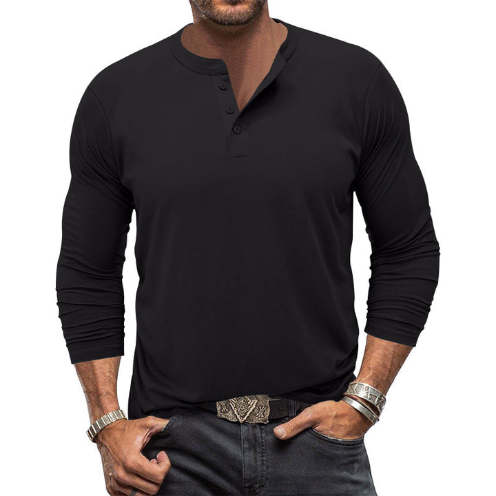 Men's Long Sleeve Slim Fit T-Shirt – Classic Crew Neck Pullover