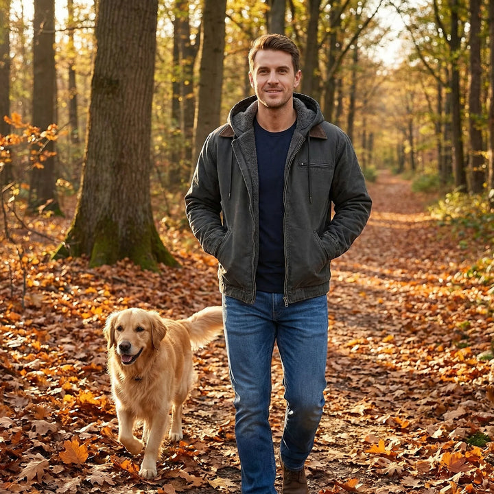 Men's Fleece Zip Hoodie – Relaxed Fit Technical Design