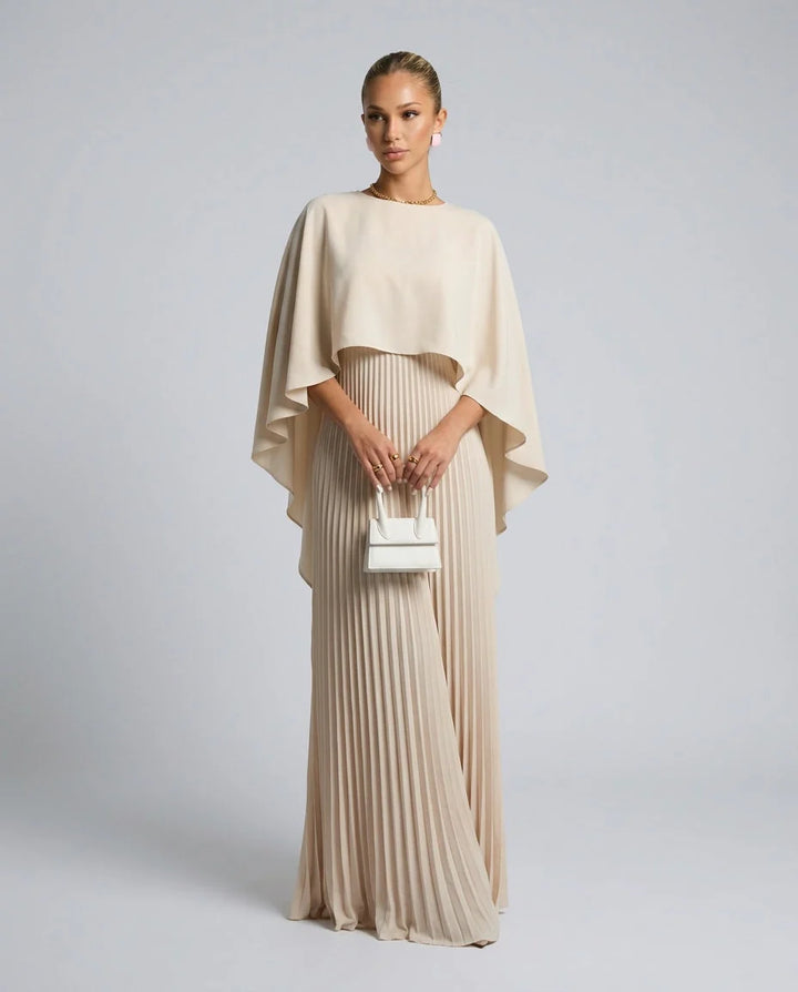 Maxi Dress with Batwing Sleeves for Women – Lightweight Elegant Fabric
