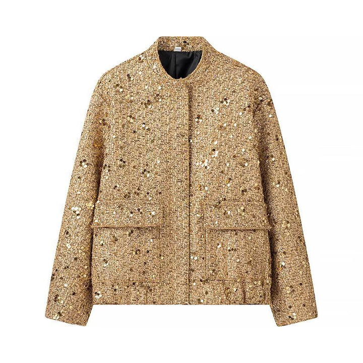 Women's Sequin Jacket – Loose Fit Figure-Flattering Urban Style