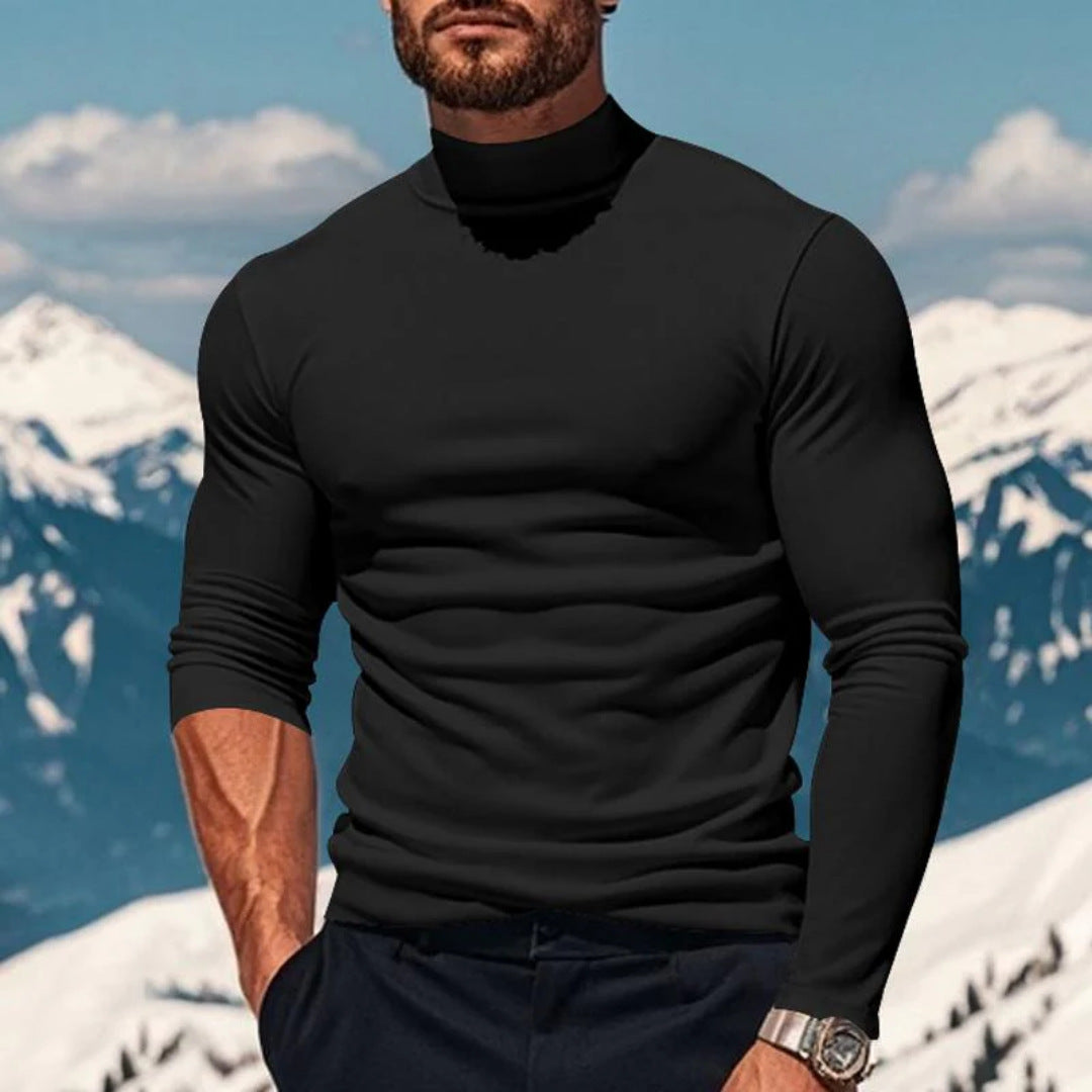 Men's Turtleneck Sweater – Lightweight Minimalist Knit Top