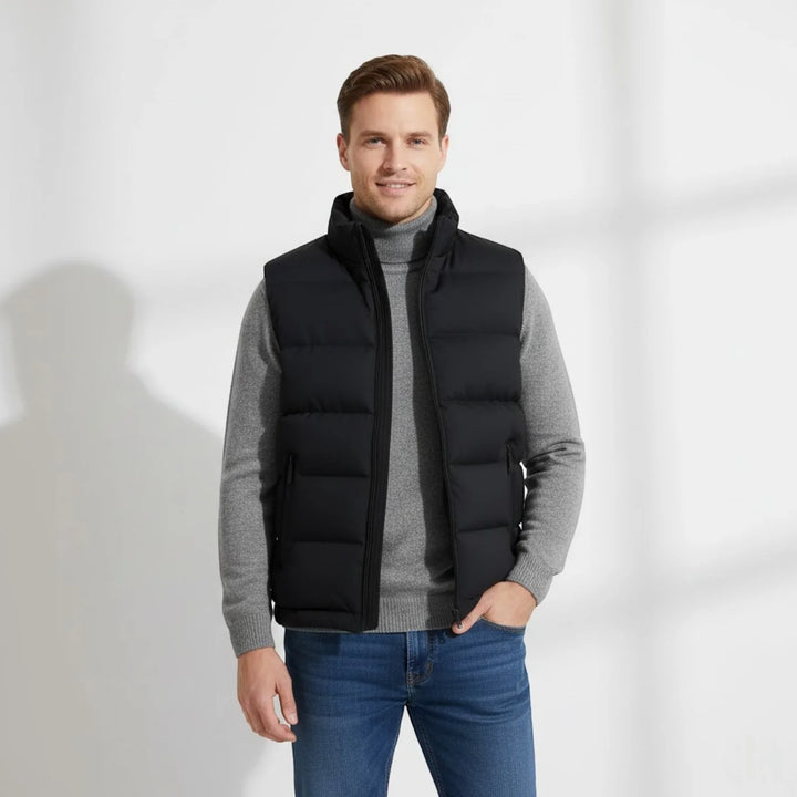 Men's Quilted Vest – Lightweight Fitted Technical Fabric