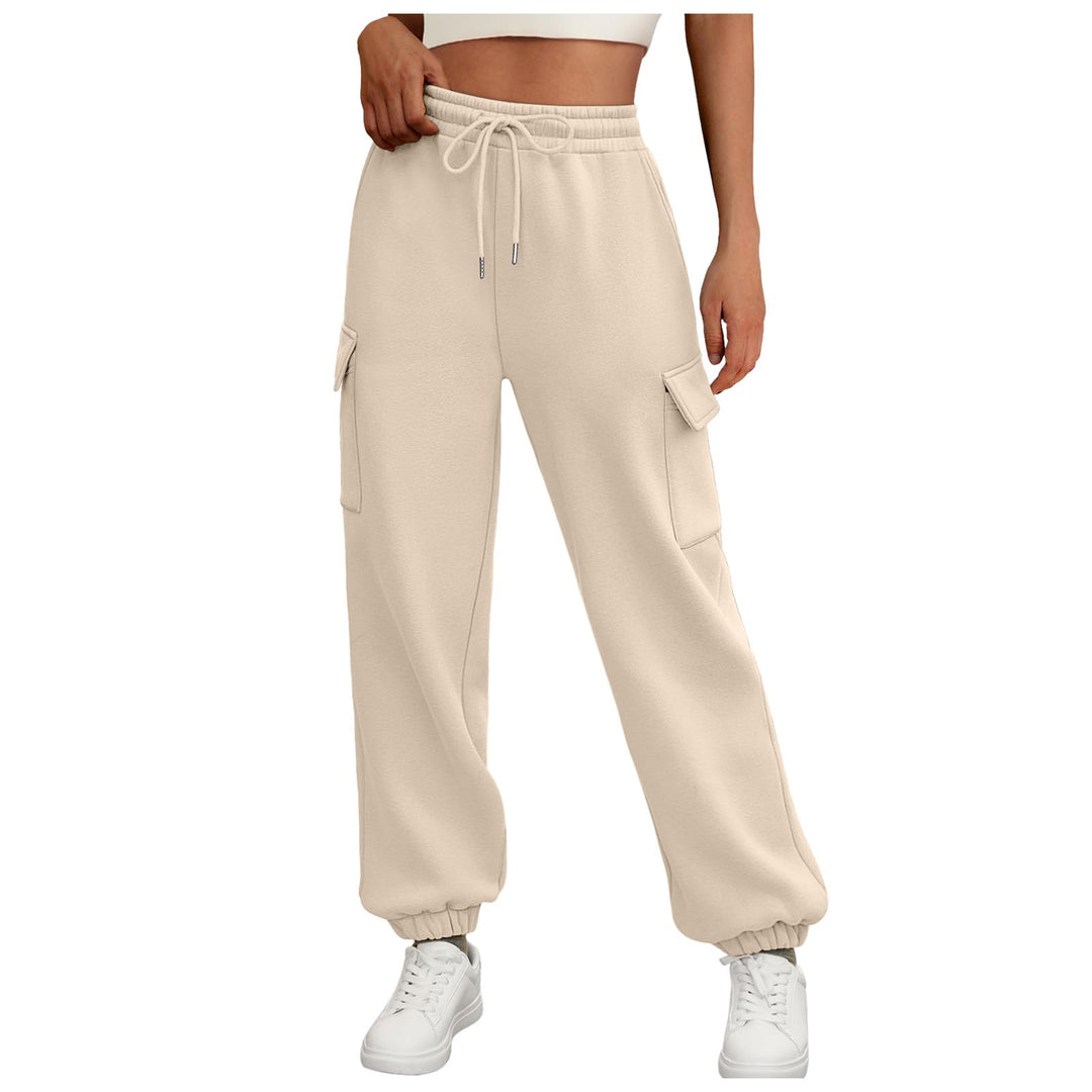 Women's Fleece Lined Cargo Jogger – Relaxed Baggy Fit with Pockets