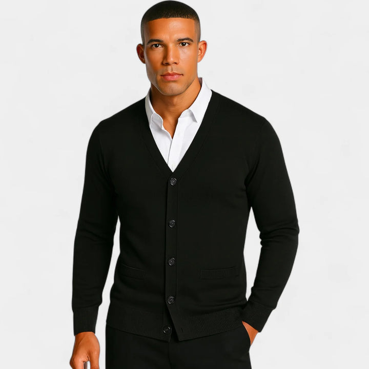 Men's Slim Fit Cotton Cardigan – Minimalist Button-Front Design