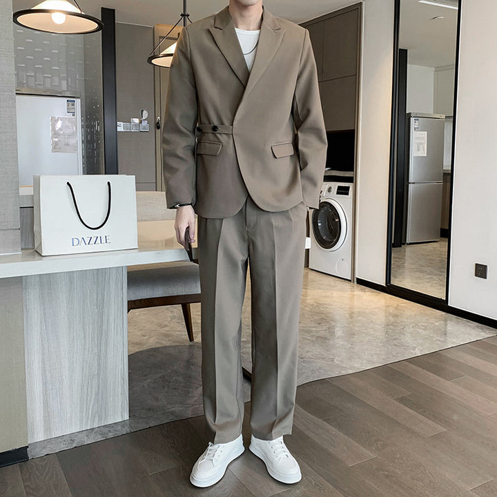 Men's Slim Fit Suit Jacket & Trouser Set – Modern Tailored Silhouette