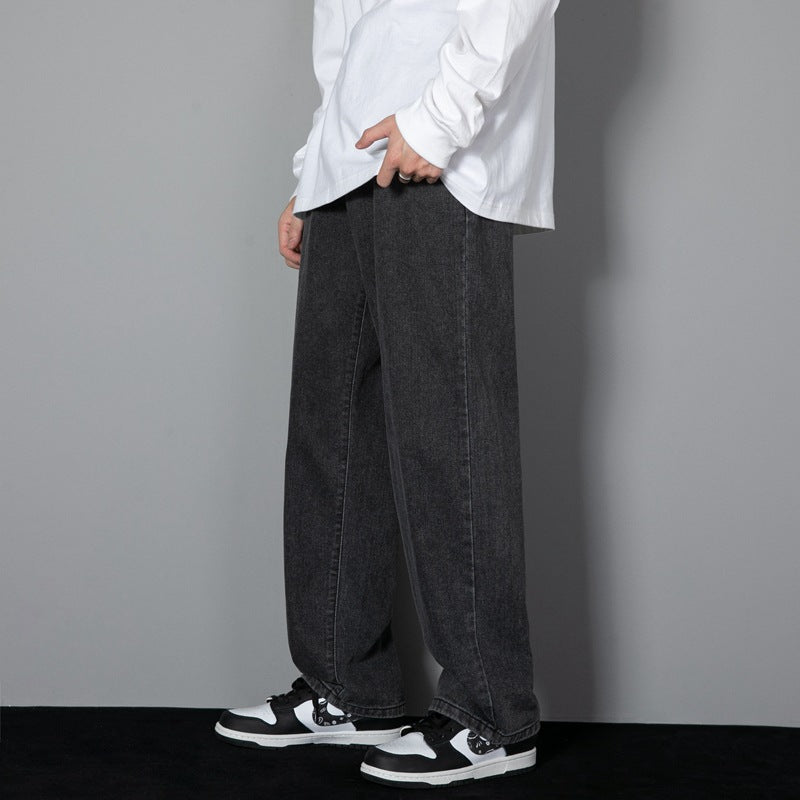 Men's Straight-Leg Denim Trouser in Cotton – Modern Slimming Fit
