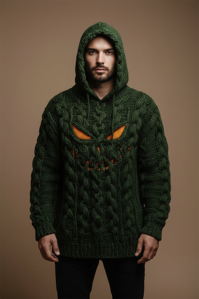 Men's Halloween Sweater – 3D Print All-Over Polyester Knit