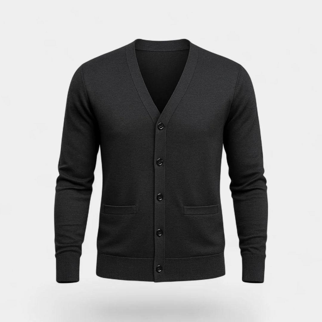 Men's Slim Fit Cotton Cardigan – Minimalist Button-Front Design