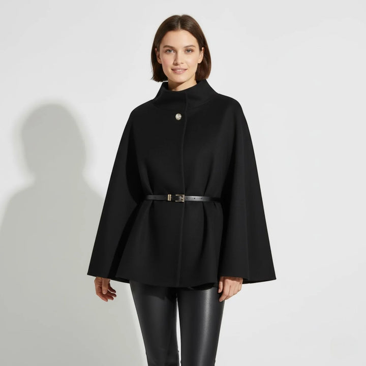 Women's Wool Blend Short Coat – Structured Fit, Warm Lined Design