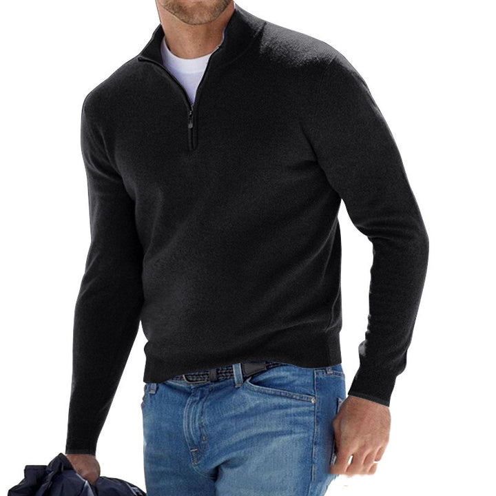 Men's Cashmere Blend Cardigan – Classic Long Sleeve Knit Sweater