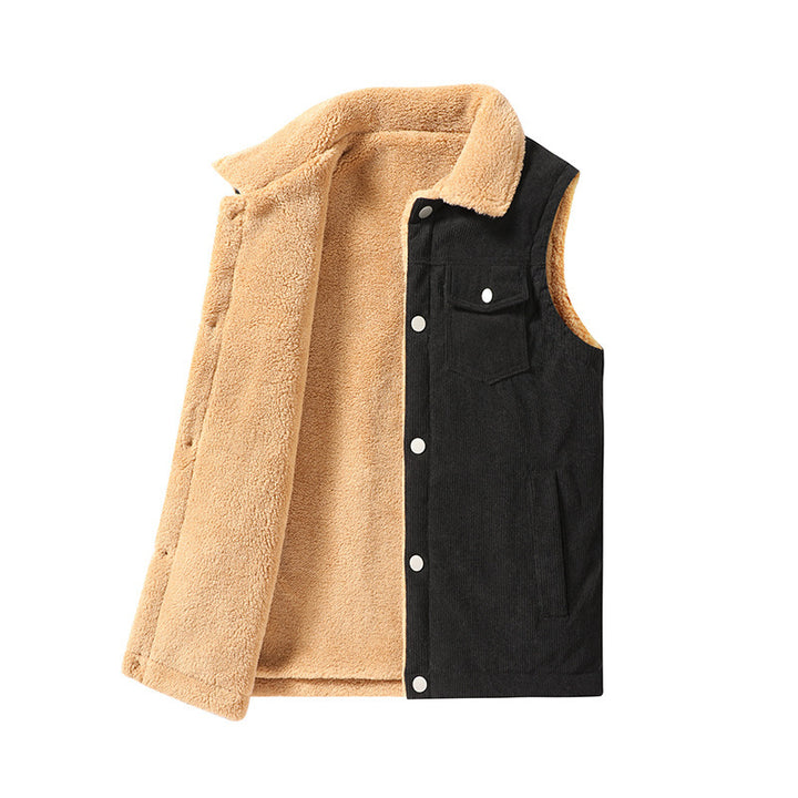 Men's Cotton Canvas Workwear Vest – Thick Lined Utility Layer