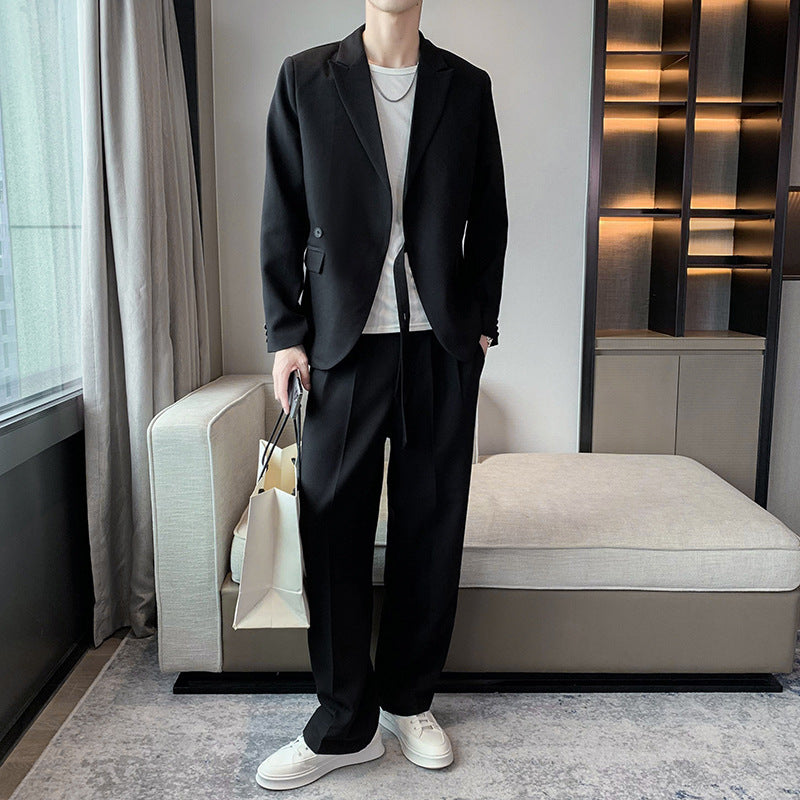 Men's Slim Fit Suit Jacket & Trouser Set – Modern Tailored Silhouette