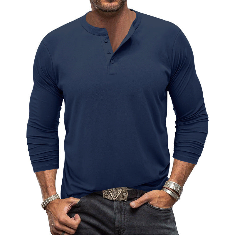 Men's Long Sleeve Slim Fit T-Shirt – Classic Crew Neck Pullover