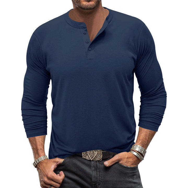 Men's Long Sleeve Slim Fit T-Shirt – Classic Crew Neck Pullover
