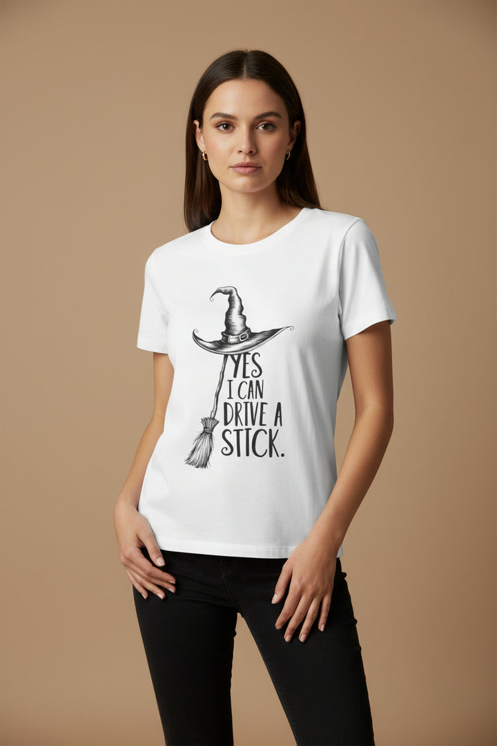 Women's Cotton T-Shirt – Straight Fit Minimal Letter Graphic