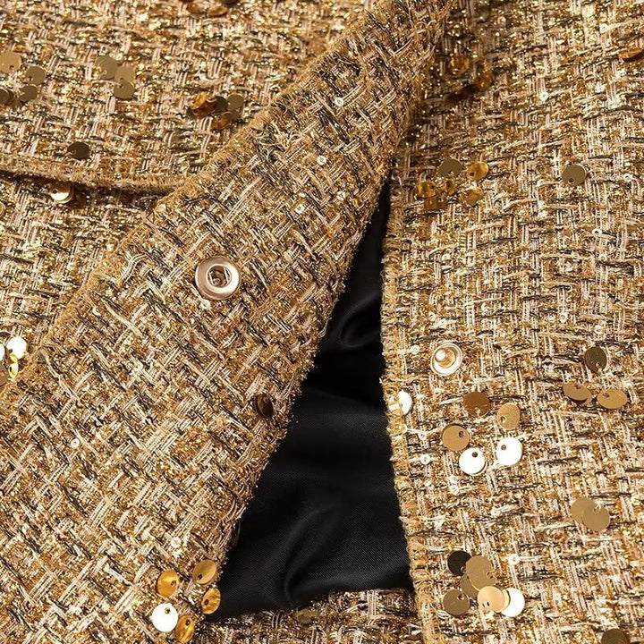 Women's Sequin Jacket – Loose Fit Figure-Flattering Urban Style