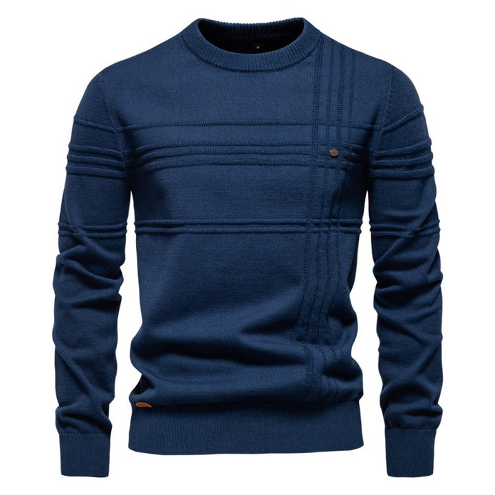 Cotton Men's Pullover Sweater – Slim Fit Crew Neck Knit