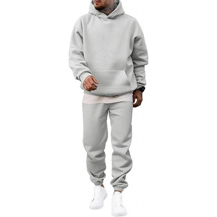 Men's Two Piece Set Sporty Hoodie and Jogger – Relaxed Fleece Lined
