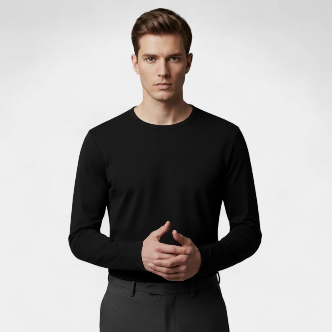 Men's Thermal Undershirt Set – Fitted Crew Neck Base Layer (Pack of 3)