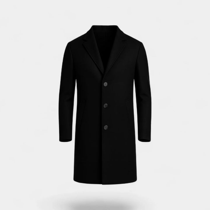 Men’s Mid-Length Cotton Blend Coat – Windbreaker Style