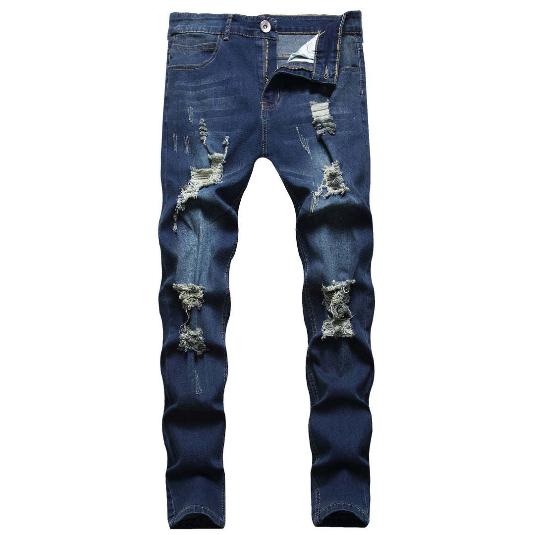 Men's Skinny Fit Cotton Denim Trouser – Micro-Stretch, Matte Finish