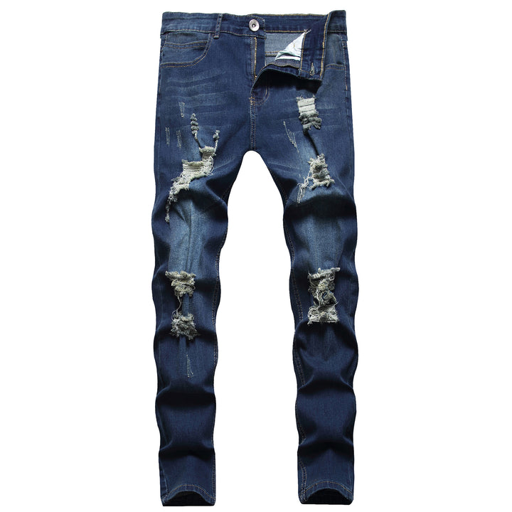 Men's Skinny Fit Cotton Denim Trouser – Micro-Stretch, Matte Finish