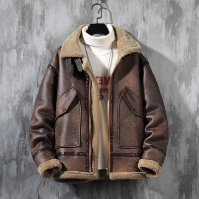 Men's Lambswool Lined Jacket – Relaxed Fit Padded Outerwear