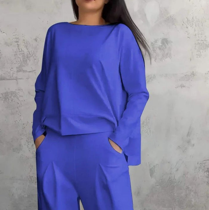 Women's Soft Knit Two Piece Lounge Set – Tapered Loungewear Outfit