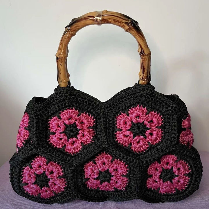 Embroidered Woven Handbag – Double-Sided Artisanal Women's Bag