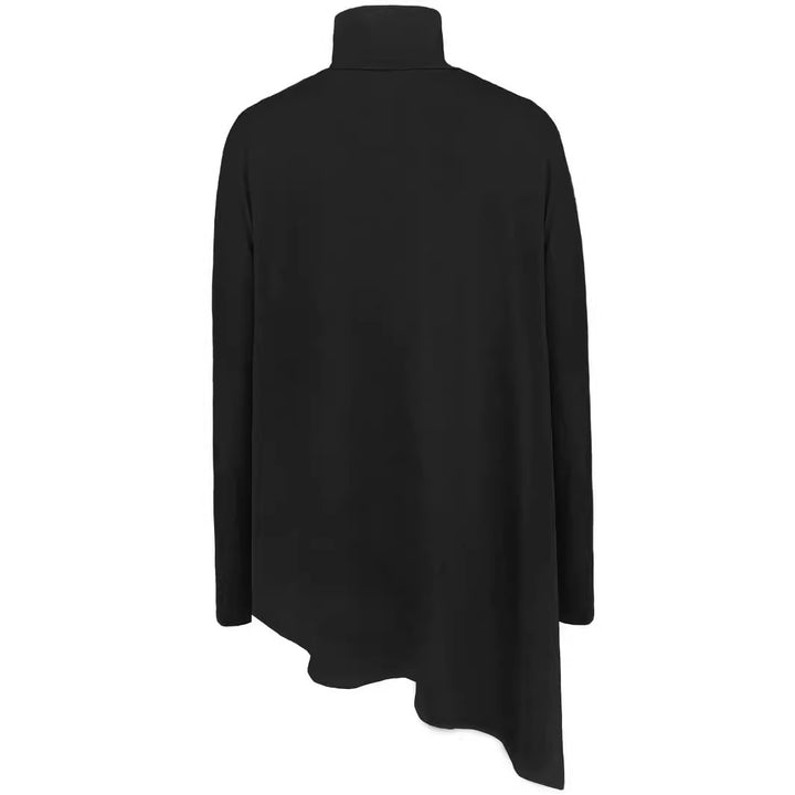 Women's Irregular Hem Long Sleeve Top – Modern Asymmetrical Silhouette