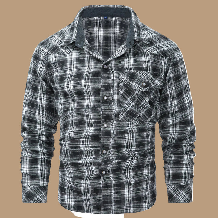Men's Flannel Shirt – Plaid, Long Sleeve, Relaxed Fit, Retro Style