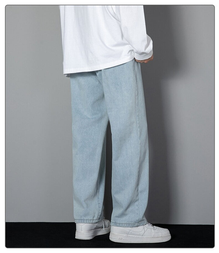 Men's Straight-Leg Denim Trouser in Cotton – Modern Slimming Fit