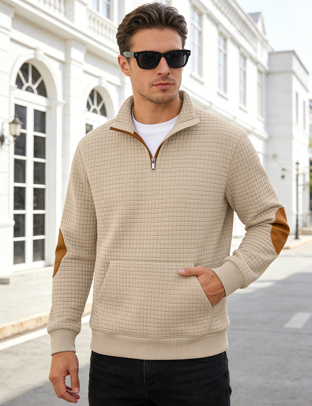 Men's Hoodie Pullover – Loose Fit with Patch Pocket Detail