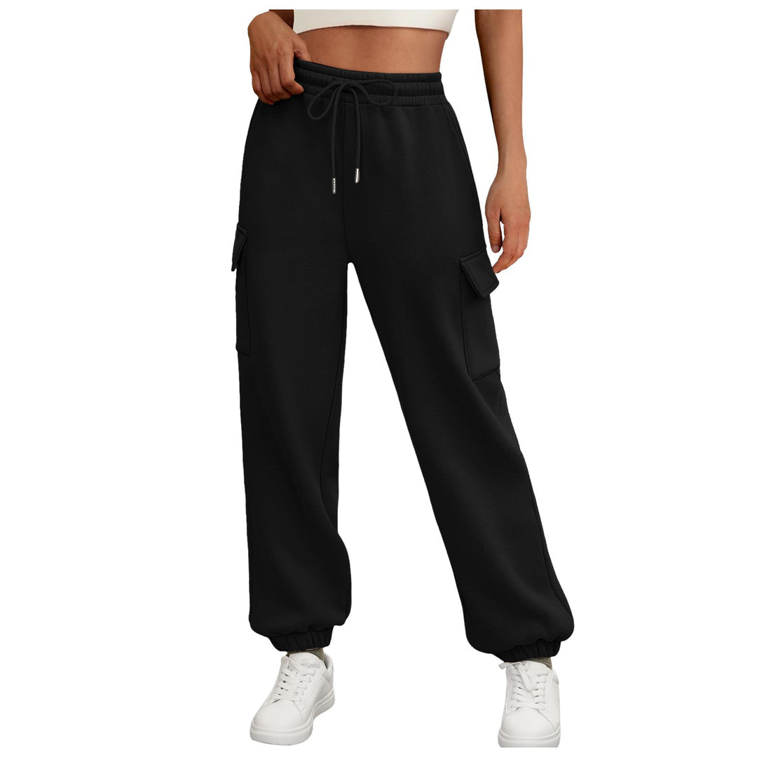 Women's Fleece Lined Cargo Jogger – Relaxed Baggy Fit with Pockets