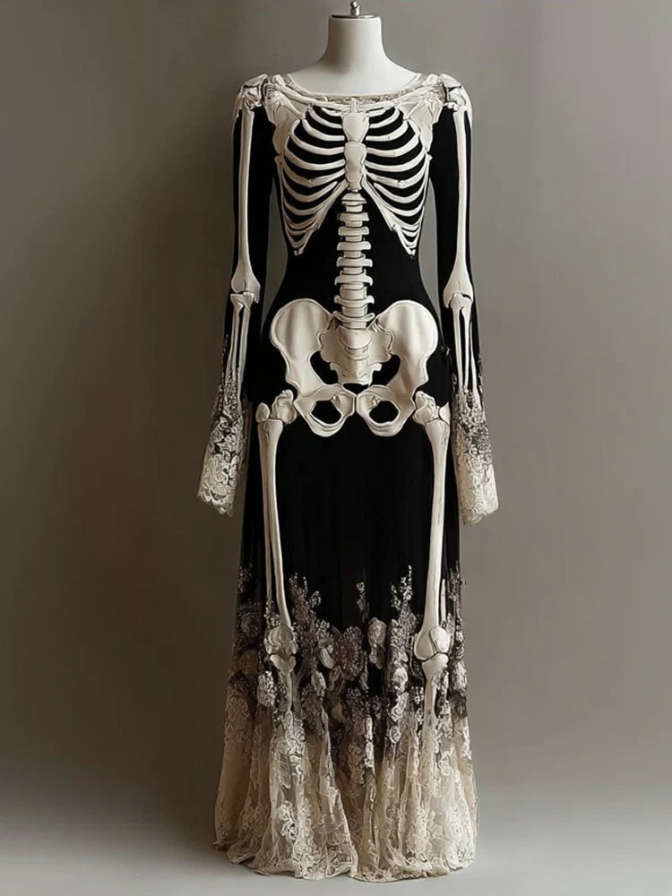 Halloween Witch Maxi Dress – Women's Digital Print A-Line