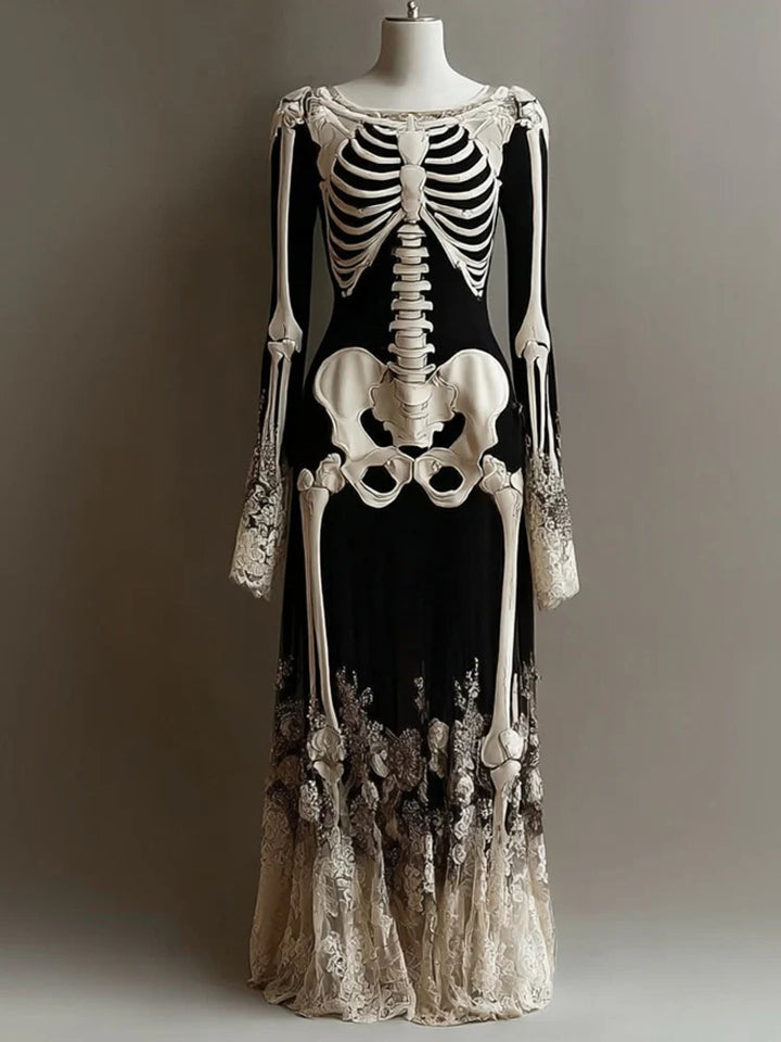 Halloween Witch Maxi Dress – Women's Digital Print A-Line